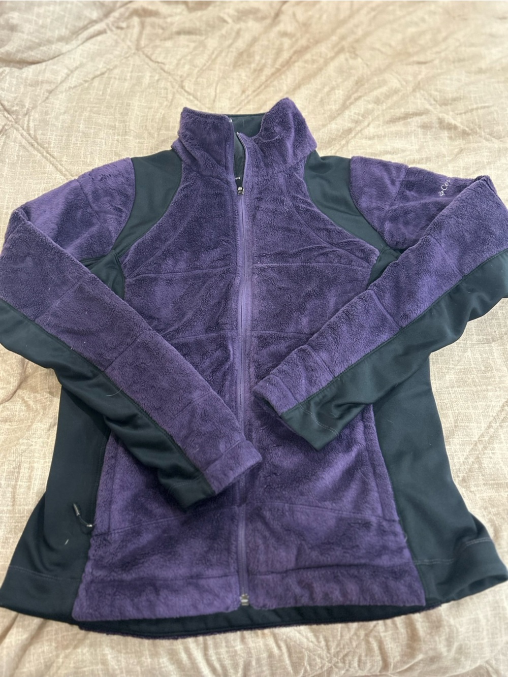 Columbia Omni-Heat Purple Fleece Hooded Jacket Women’s Large